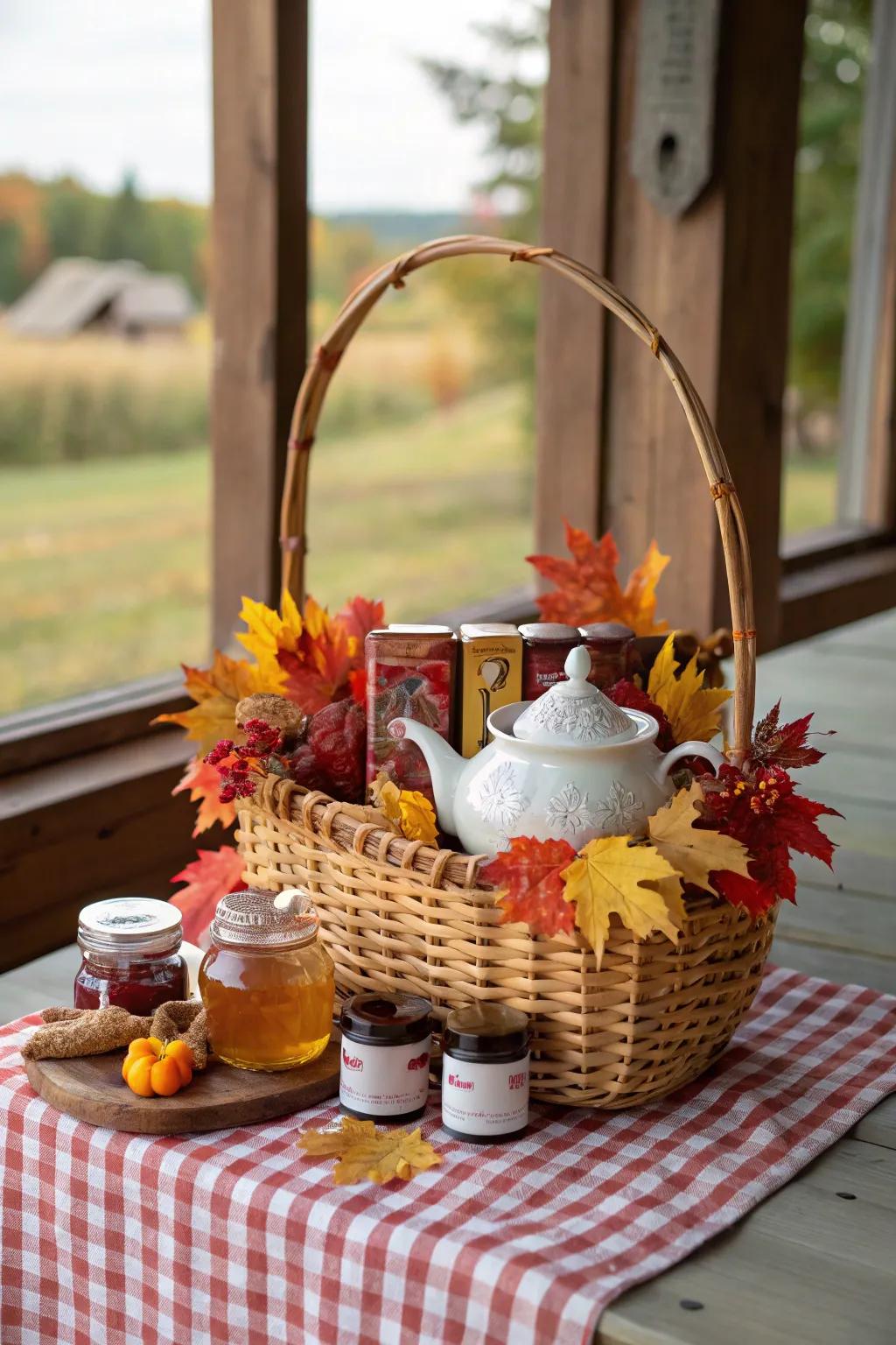 An exquisite tea experience with autumnal charm.