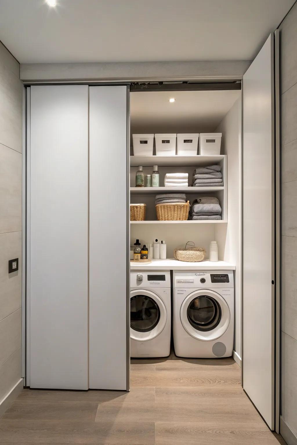 Hidden doors deliver a seamless and minimalist look.