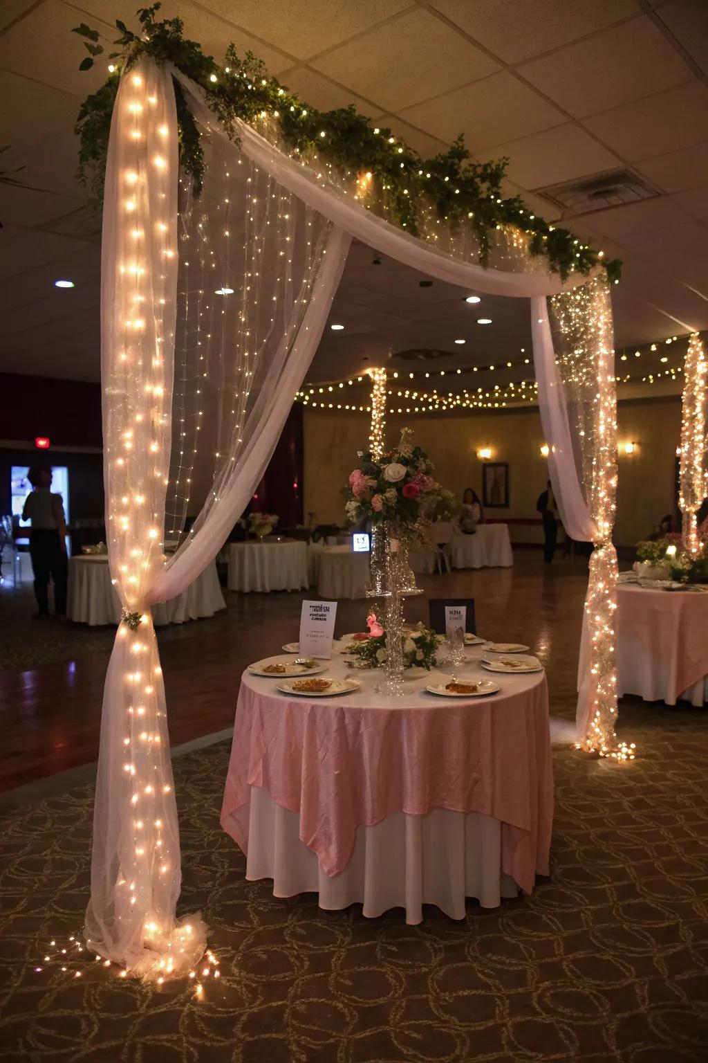 String lights add charm and enchantment to your prom setup.