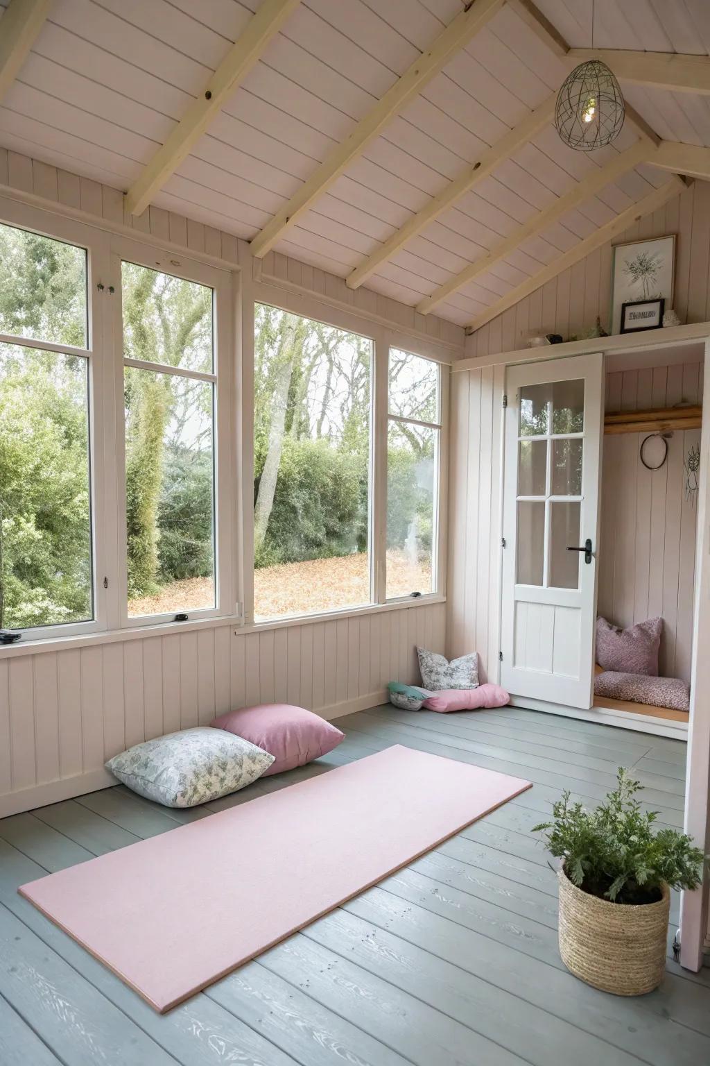 A quiet space for yoga and meditation.