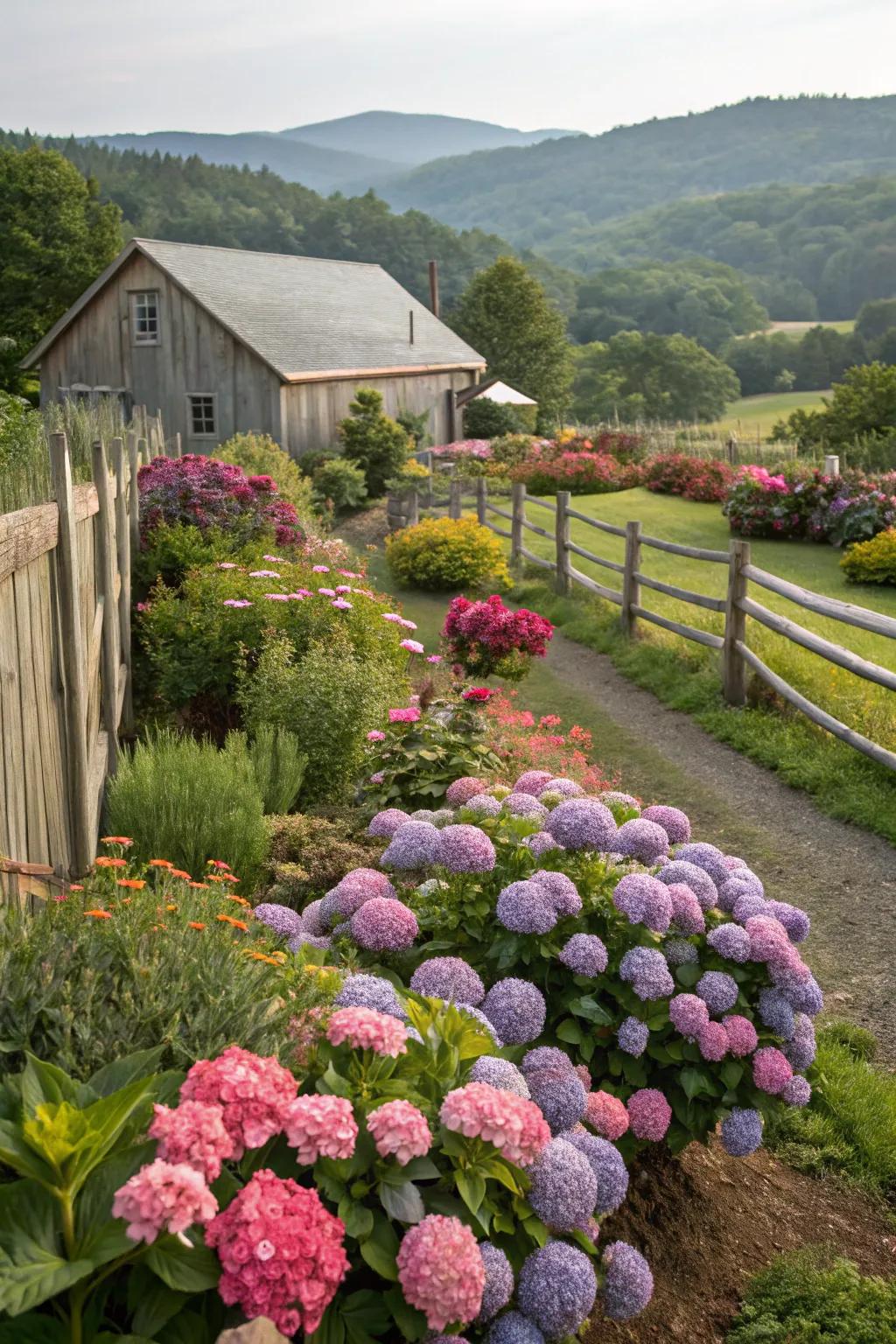 Brilliantly colored flower beds brimming with vitality and color.
