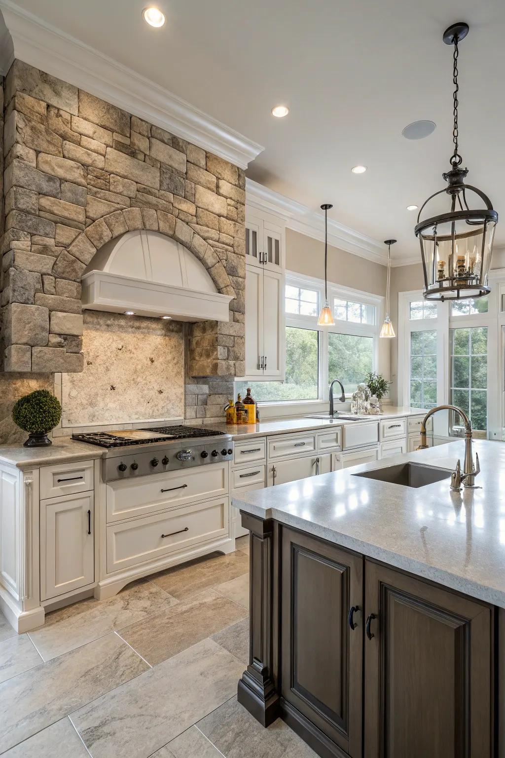 A kitchen backsplash that combines functionality with beauty.
