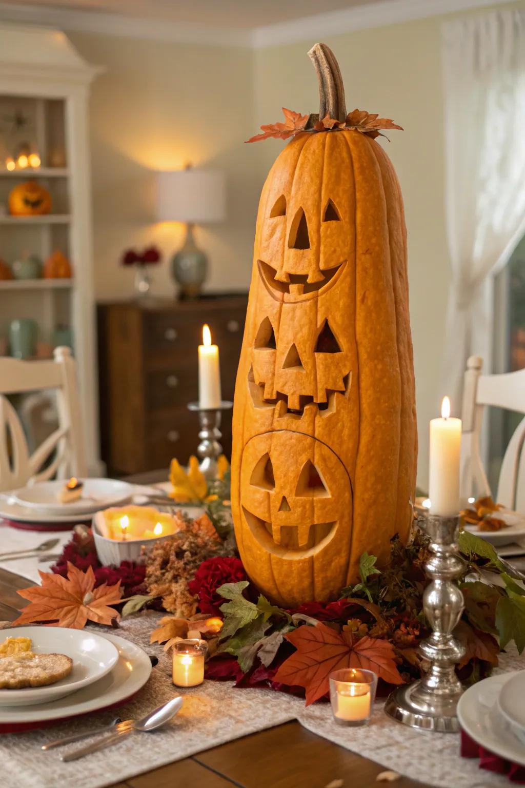 Showcase multiple expressions on one pumpkin for a full-circle of mischievous fun.