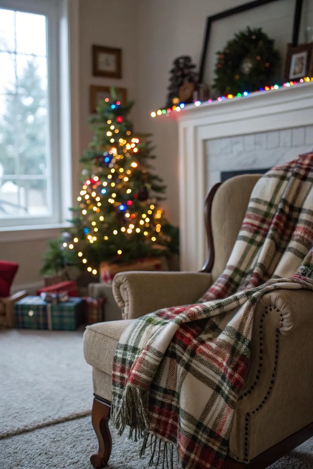 Checkered textiles infuse warmth and throwback style into your decorations.