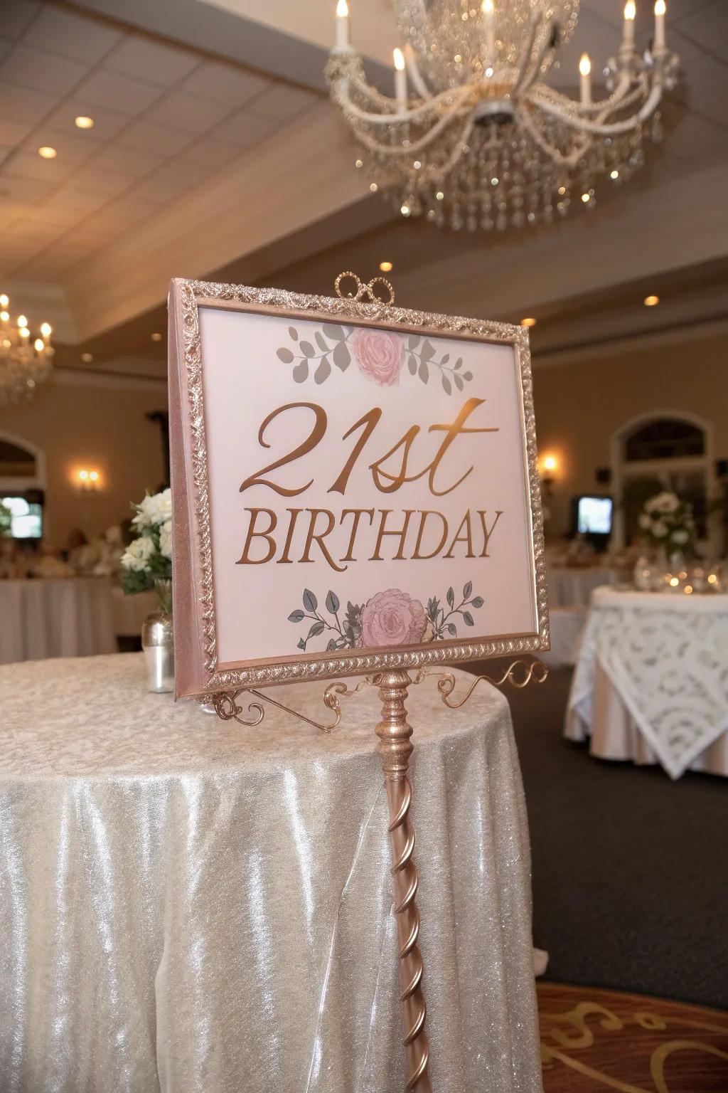 Rose gold adds a touch of glamour to your party.