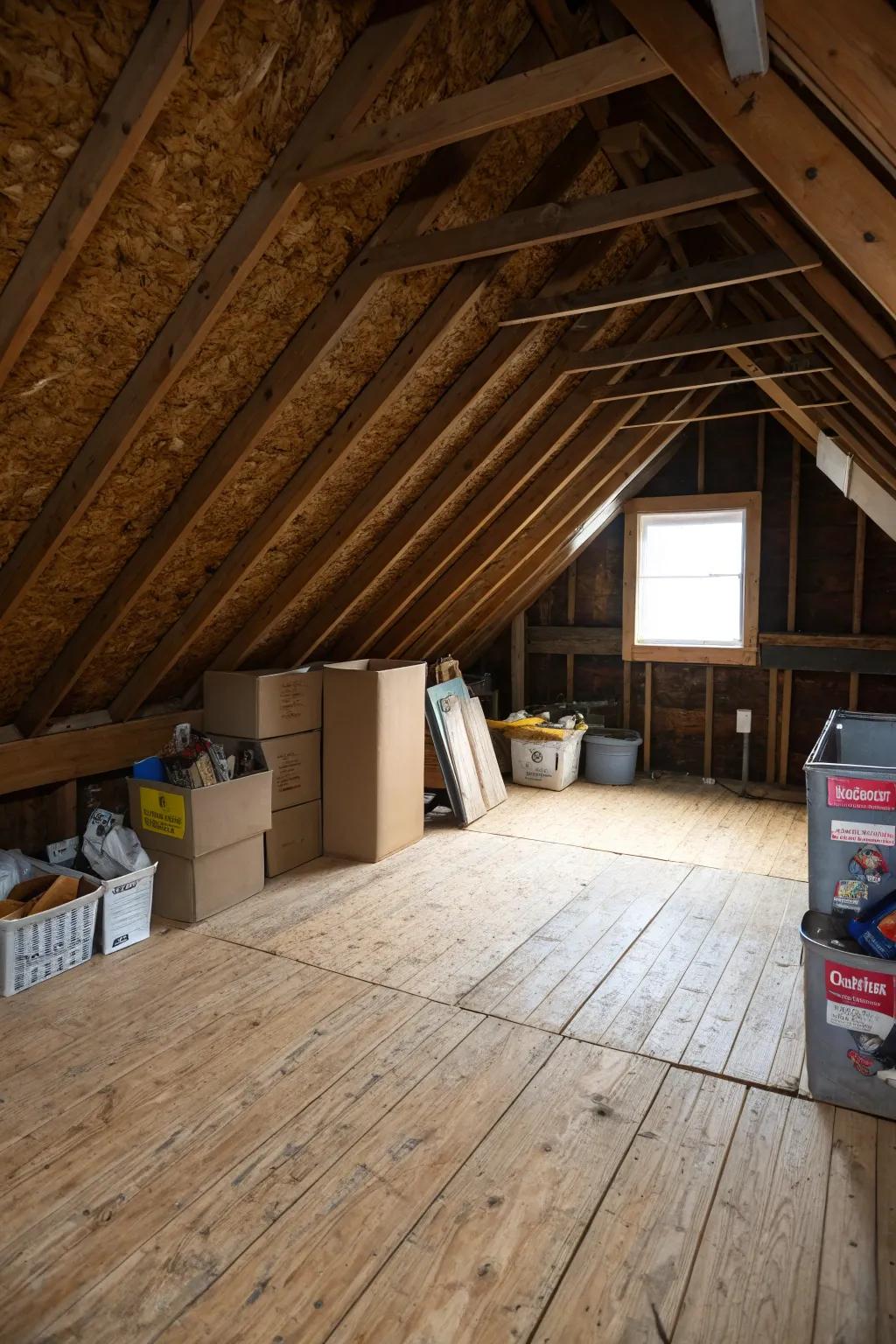 Simple flooring adds usable space.
