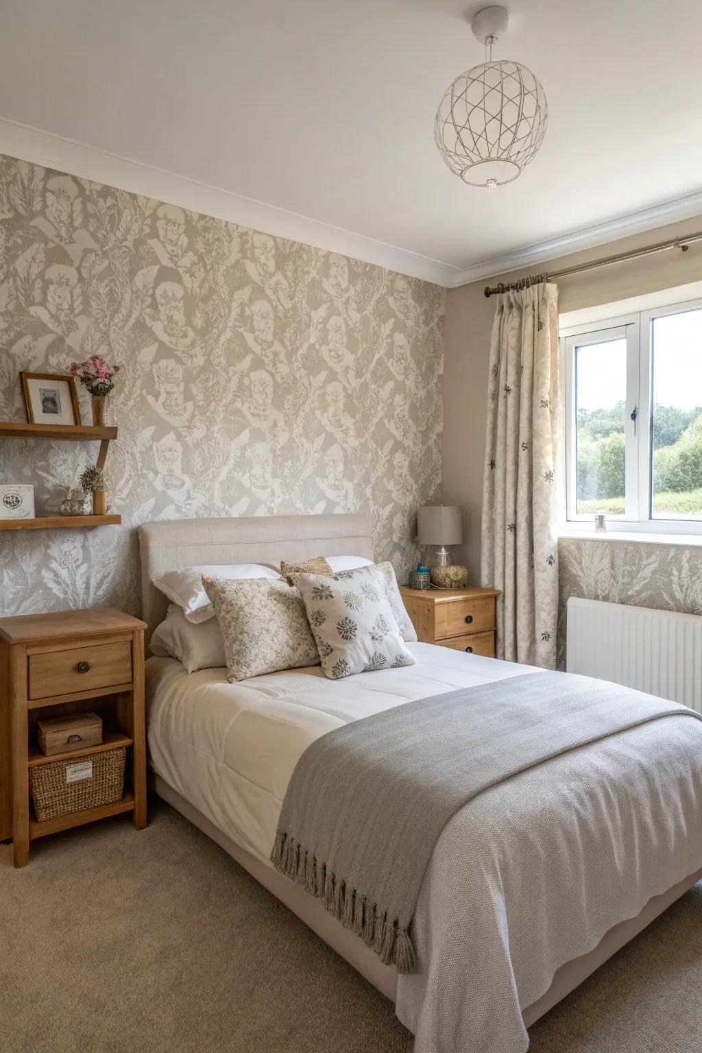 Soft shades create a calming ambiance.