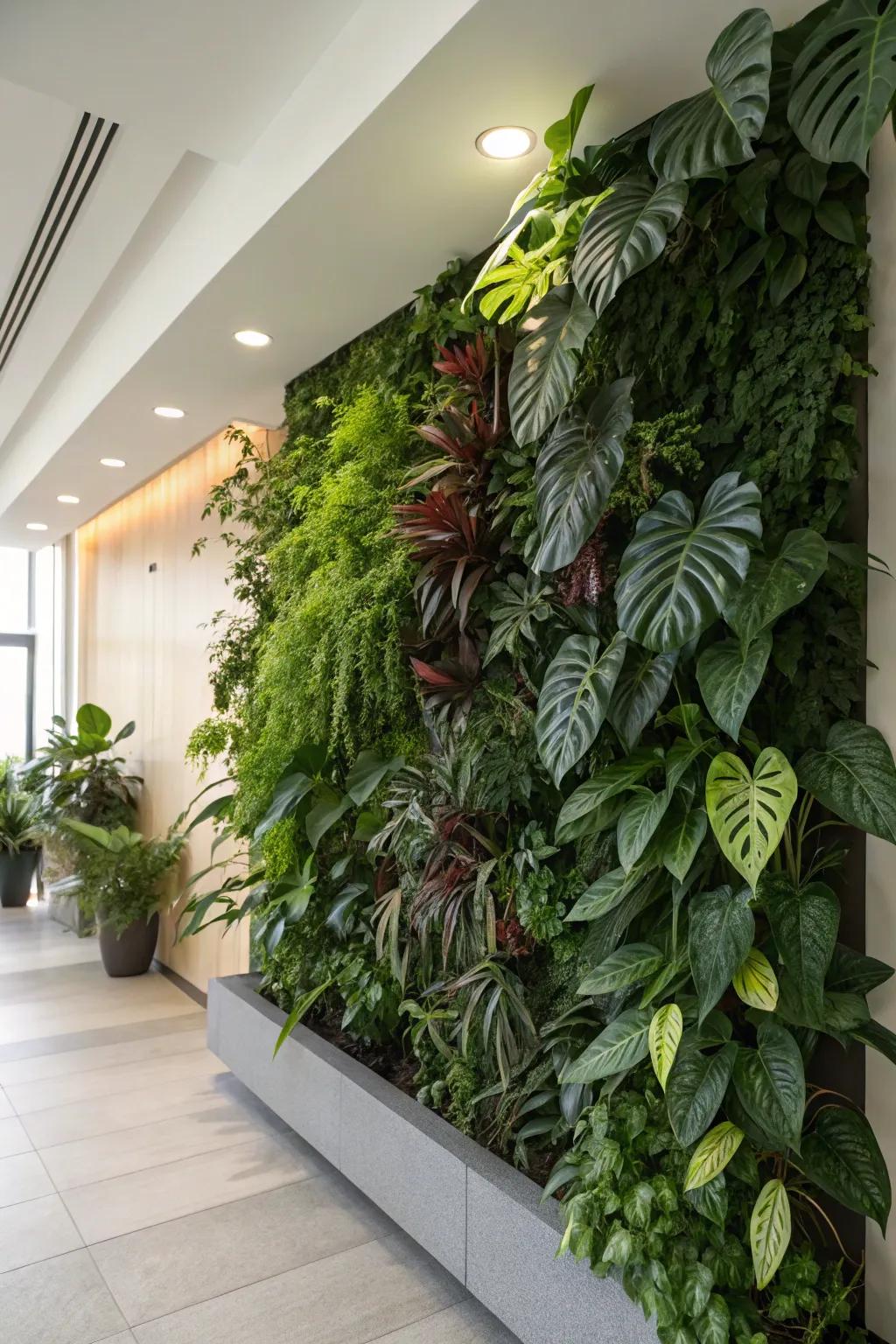Craft a living masterpiece with a botanical wall.