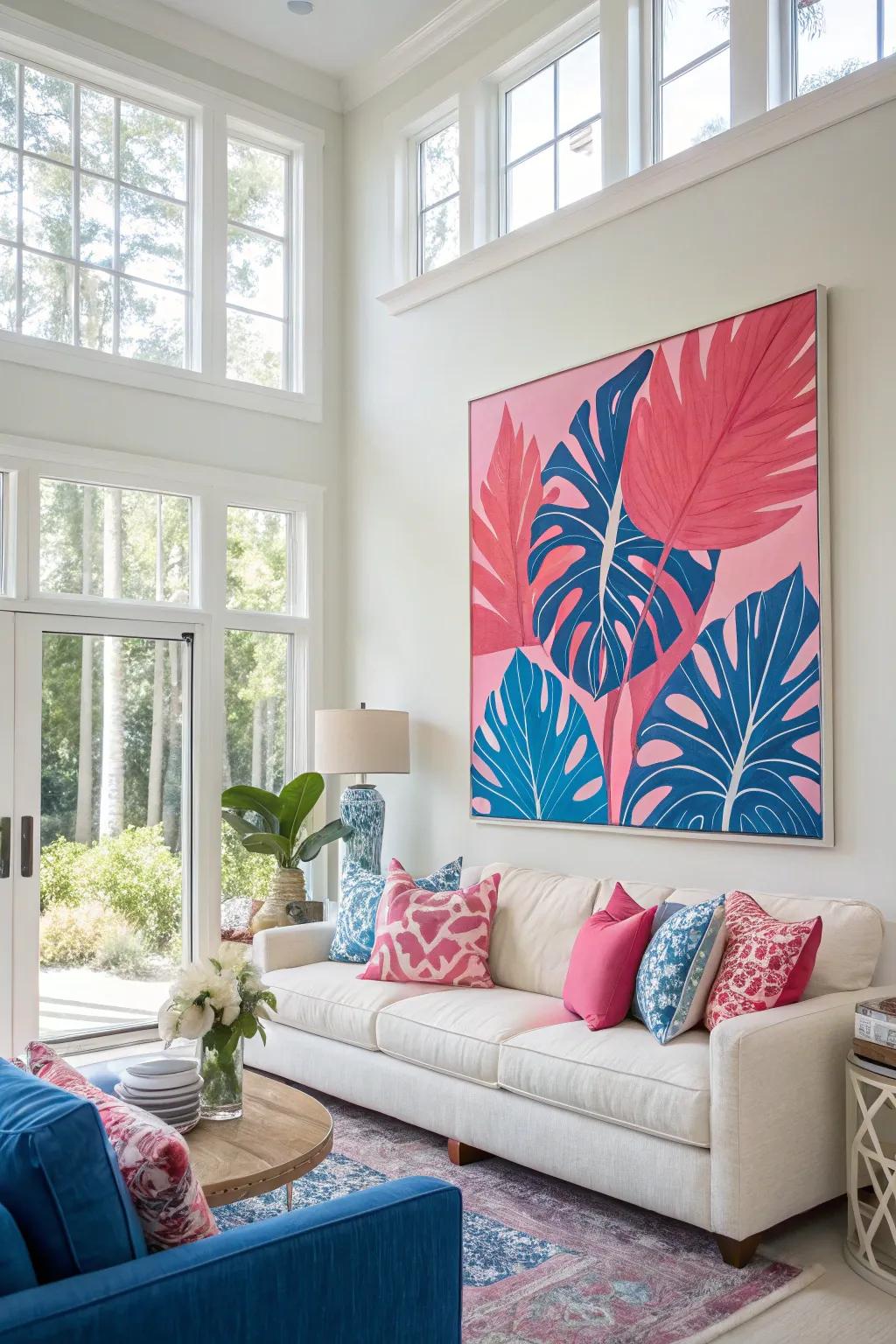 Vibrant colors inject energy and excitement into a room.