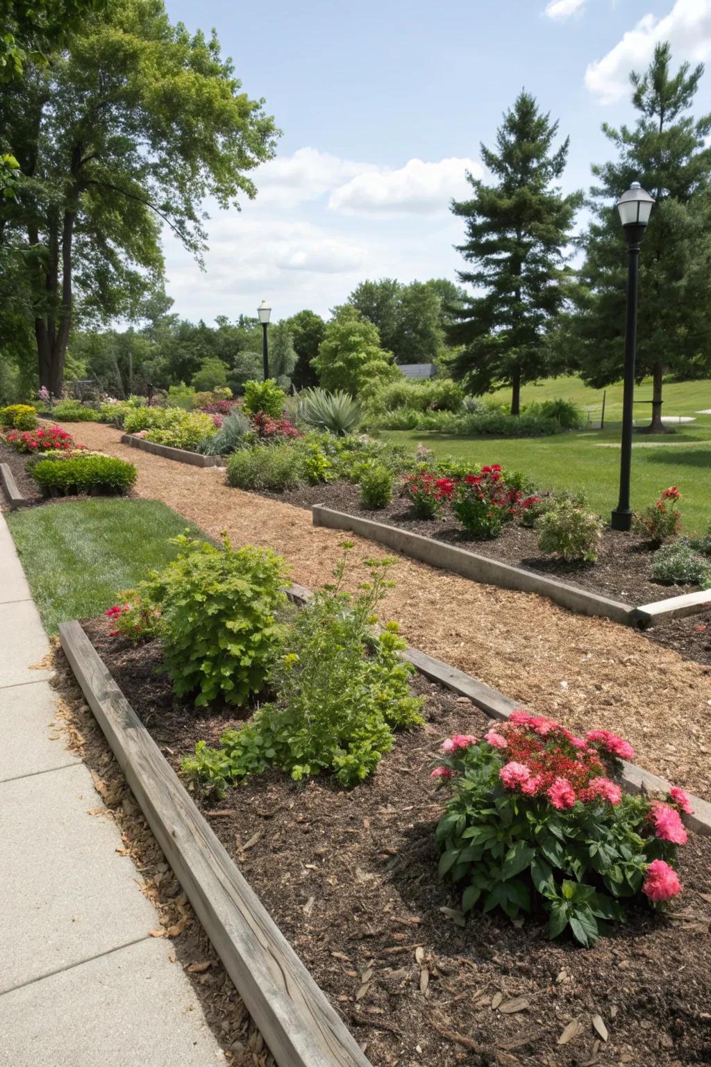 Mulch provides a neat finish and helps with moisture retention.