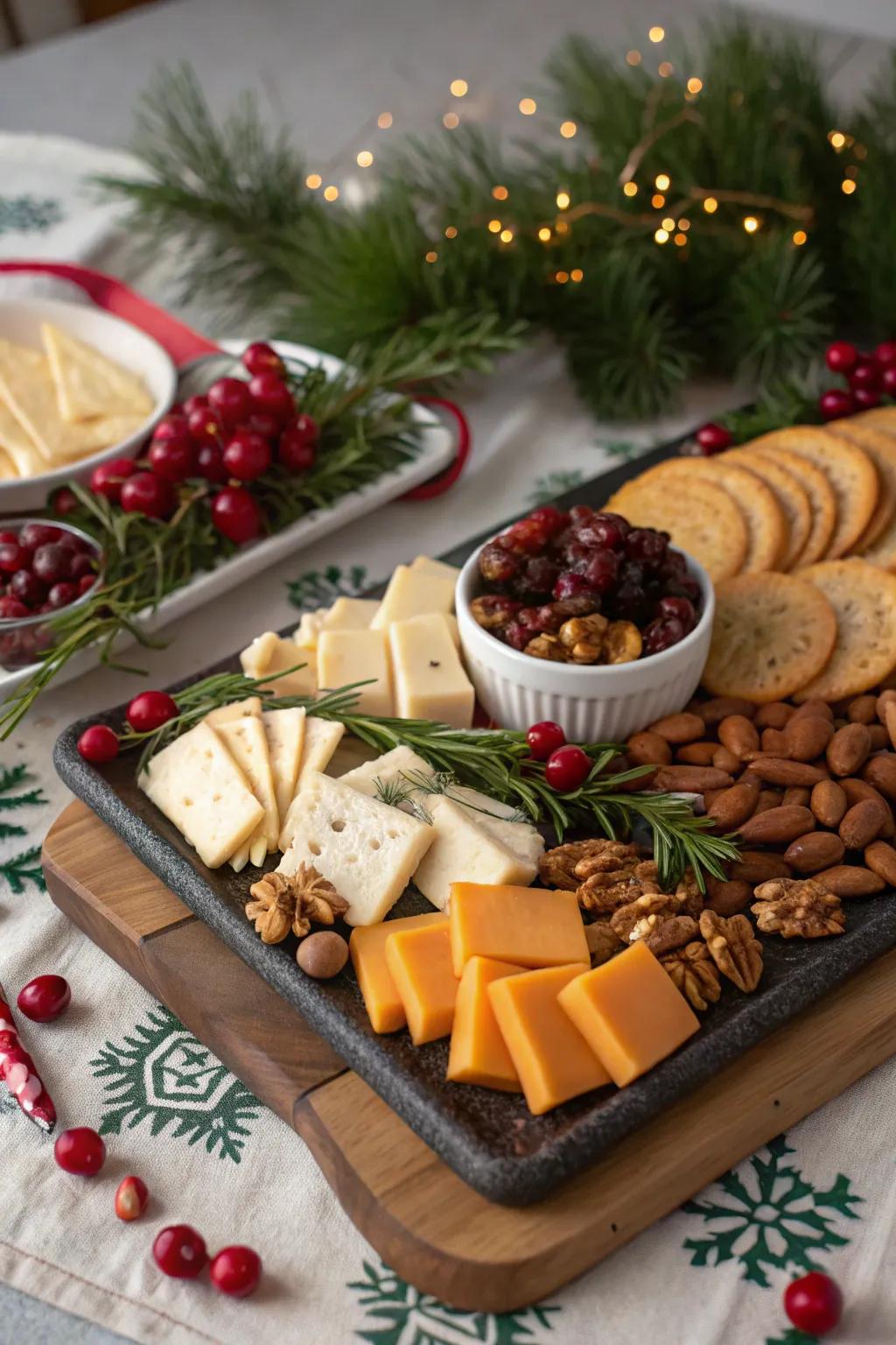 A festive charcuterie board perfect for brunch.