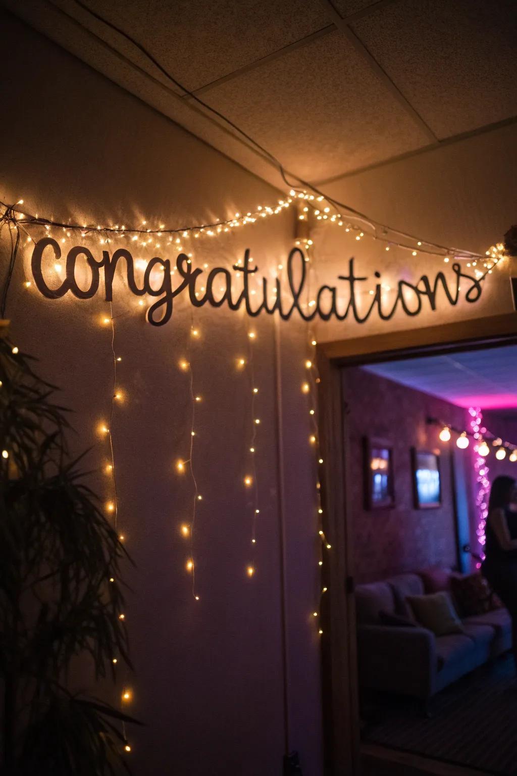 Twinkling lights fashion a magical mood for nighttime events.