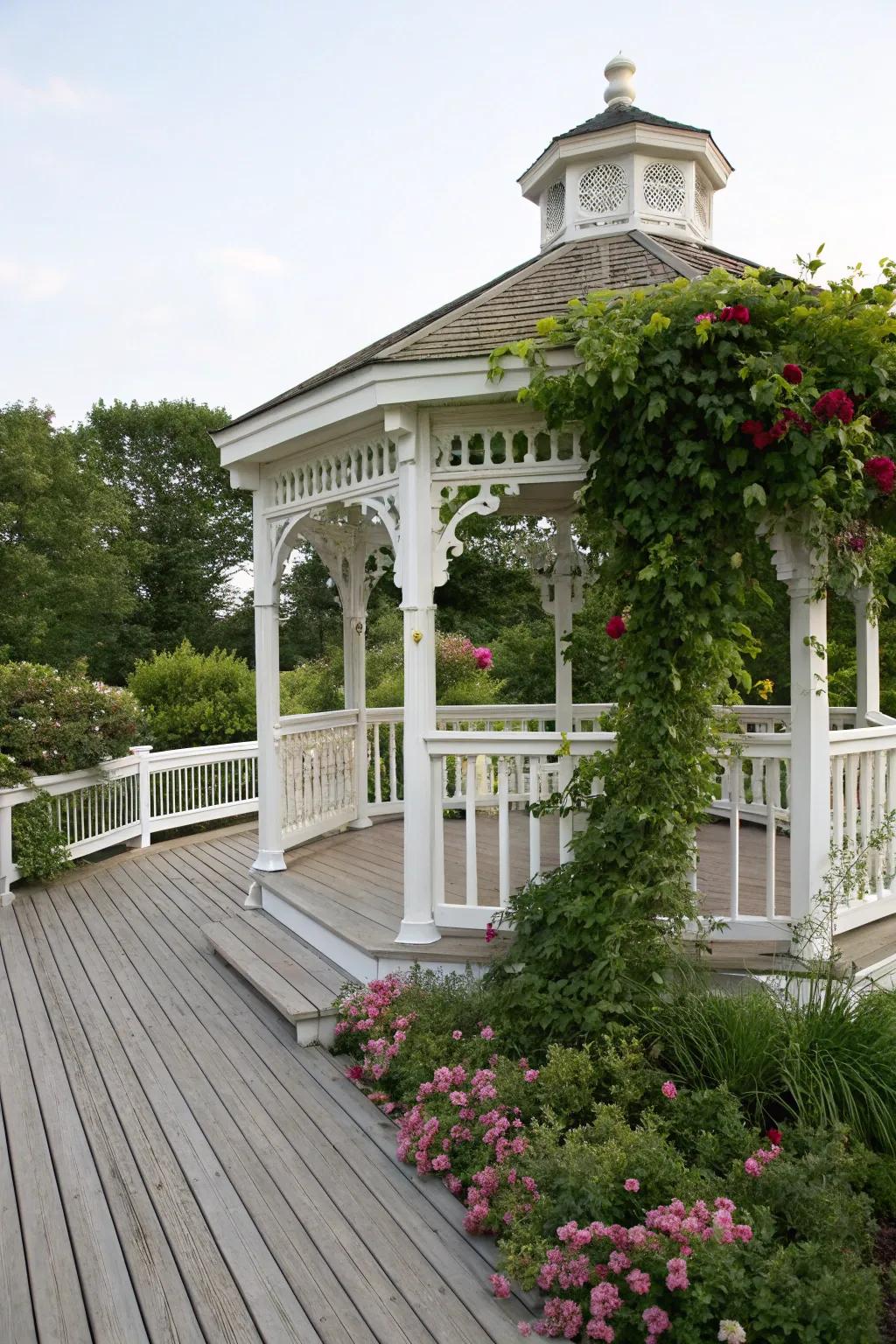 Gazebos offer elegant shelter and a focal point for any outdoor space.