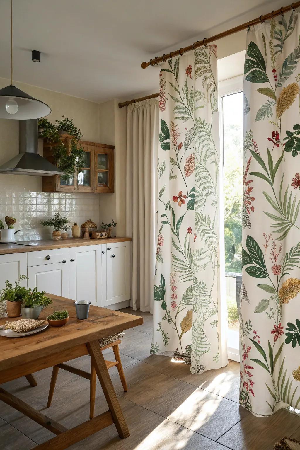 Prints of nature bring the outdoors inside.