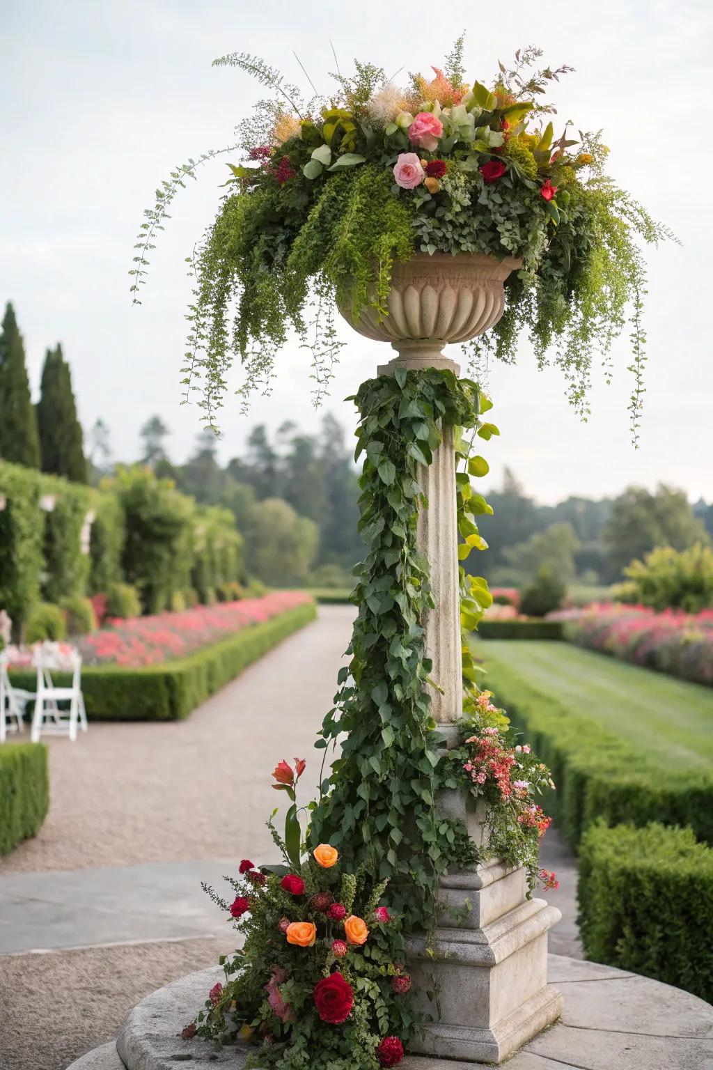 Foliage adds natural beauty and feel
