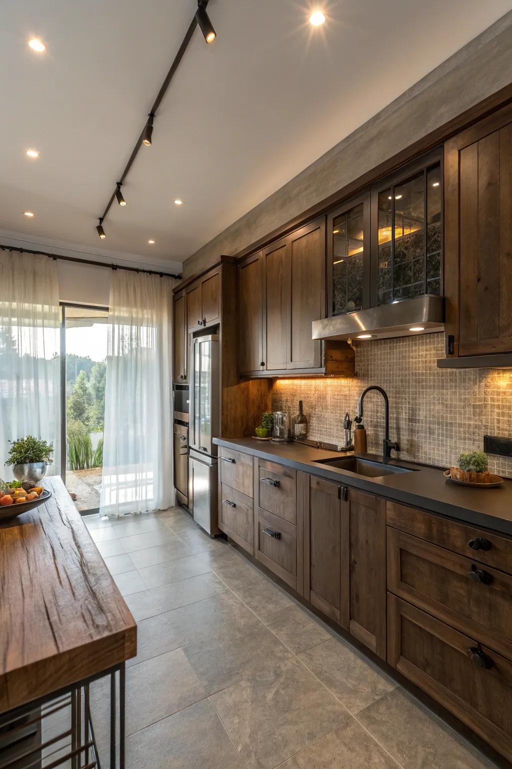 Mixing materials makes any kitchen more visually interesting.