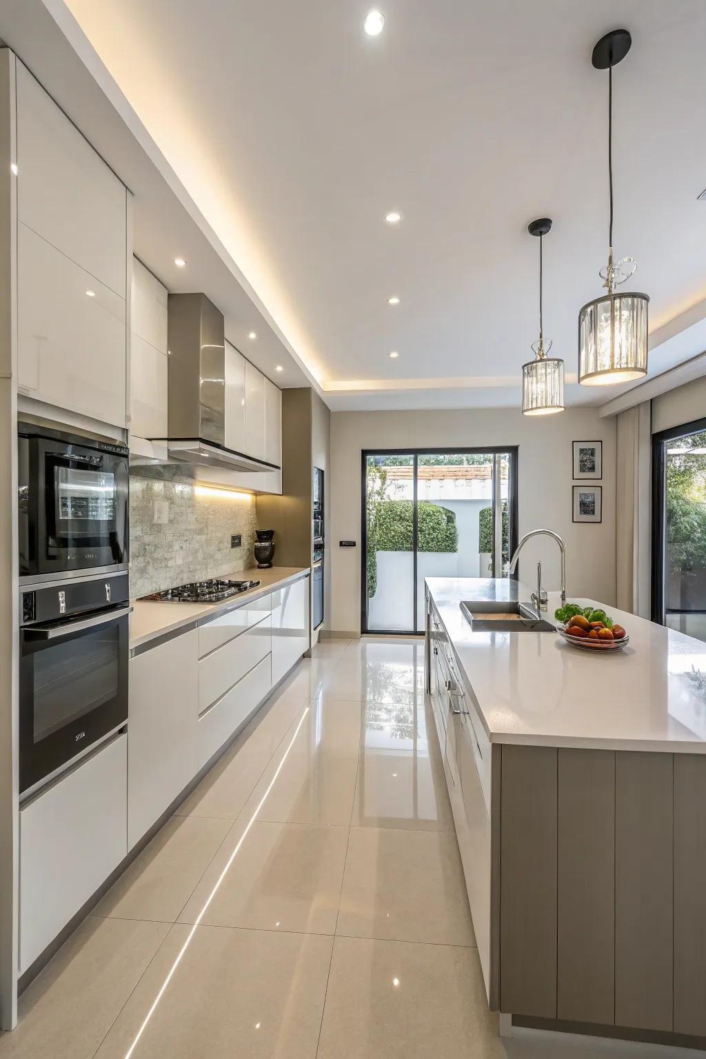 Fuse panache and strength through quartz worktops.