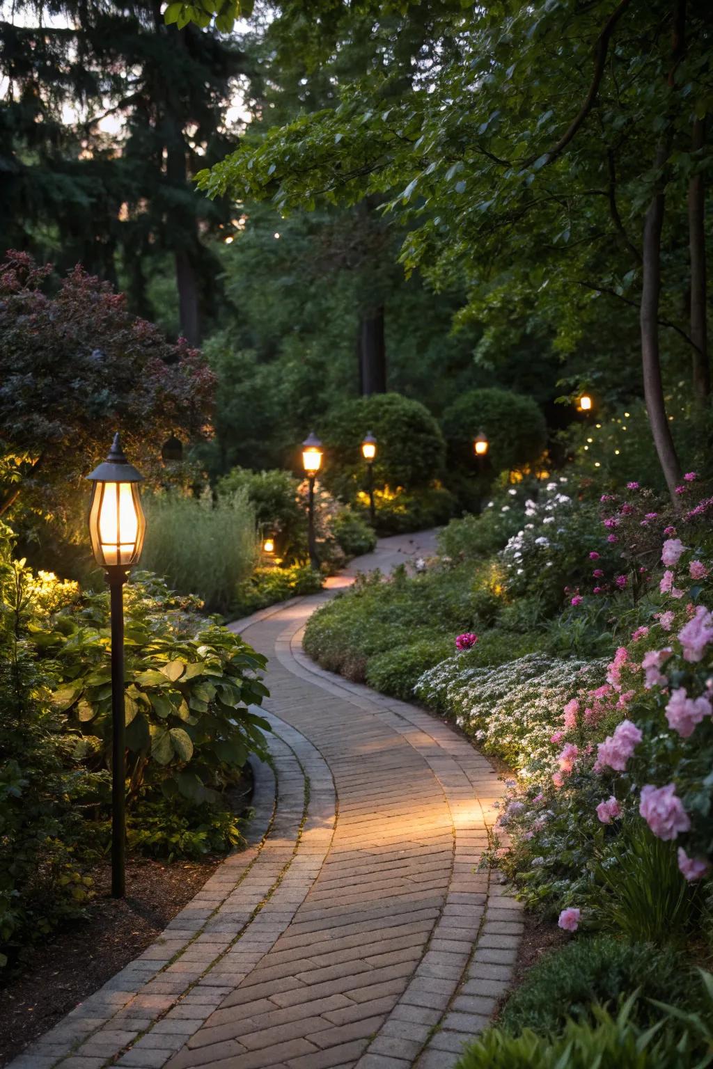 Brighten your path using energy-efficient solar lights.