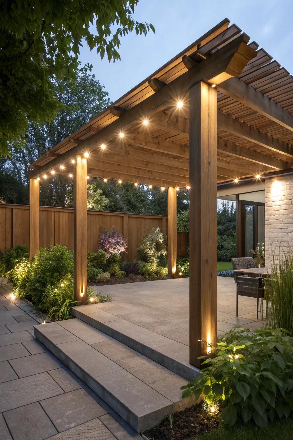 Integrated diode illumination delivers a polished, contemporary visage.