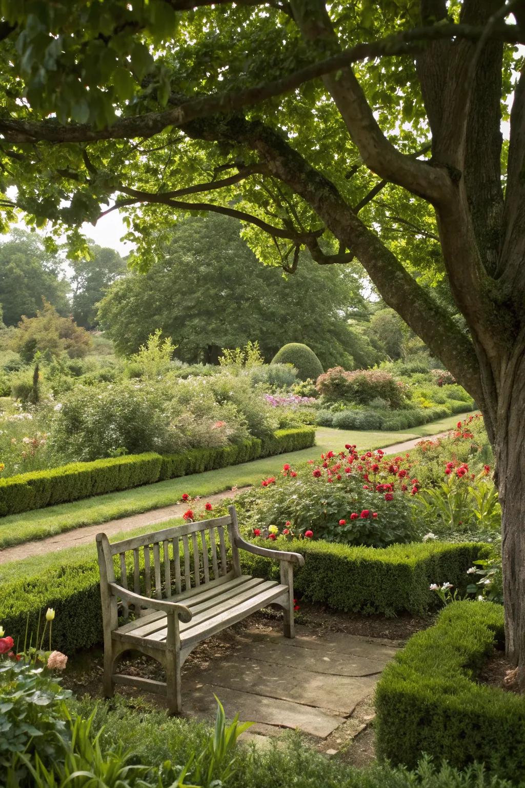 A relaxing seating area to enjoy quality time with your pets in the garden.