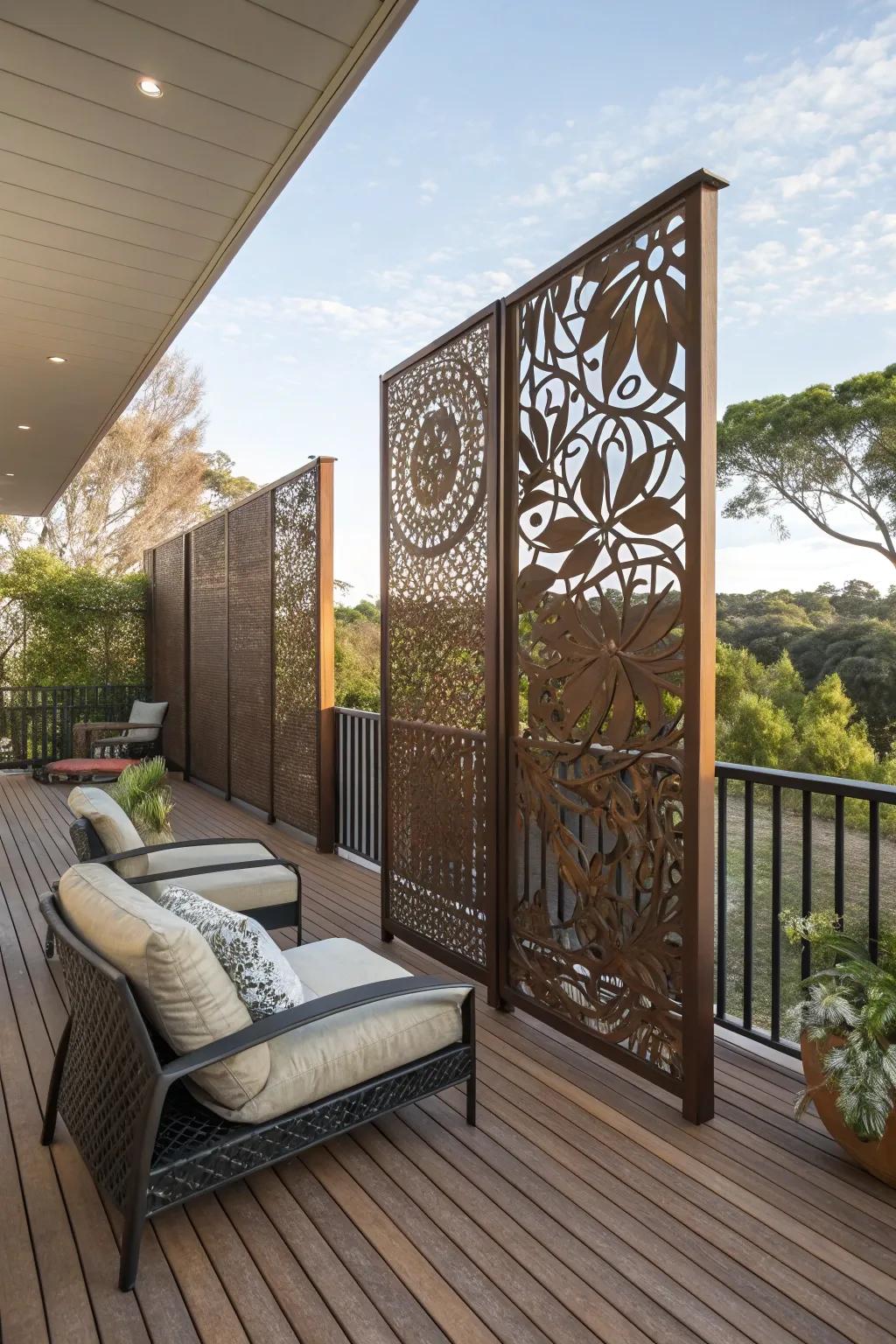Creative laser-cut panels provide a stylish solitude solution.