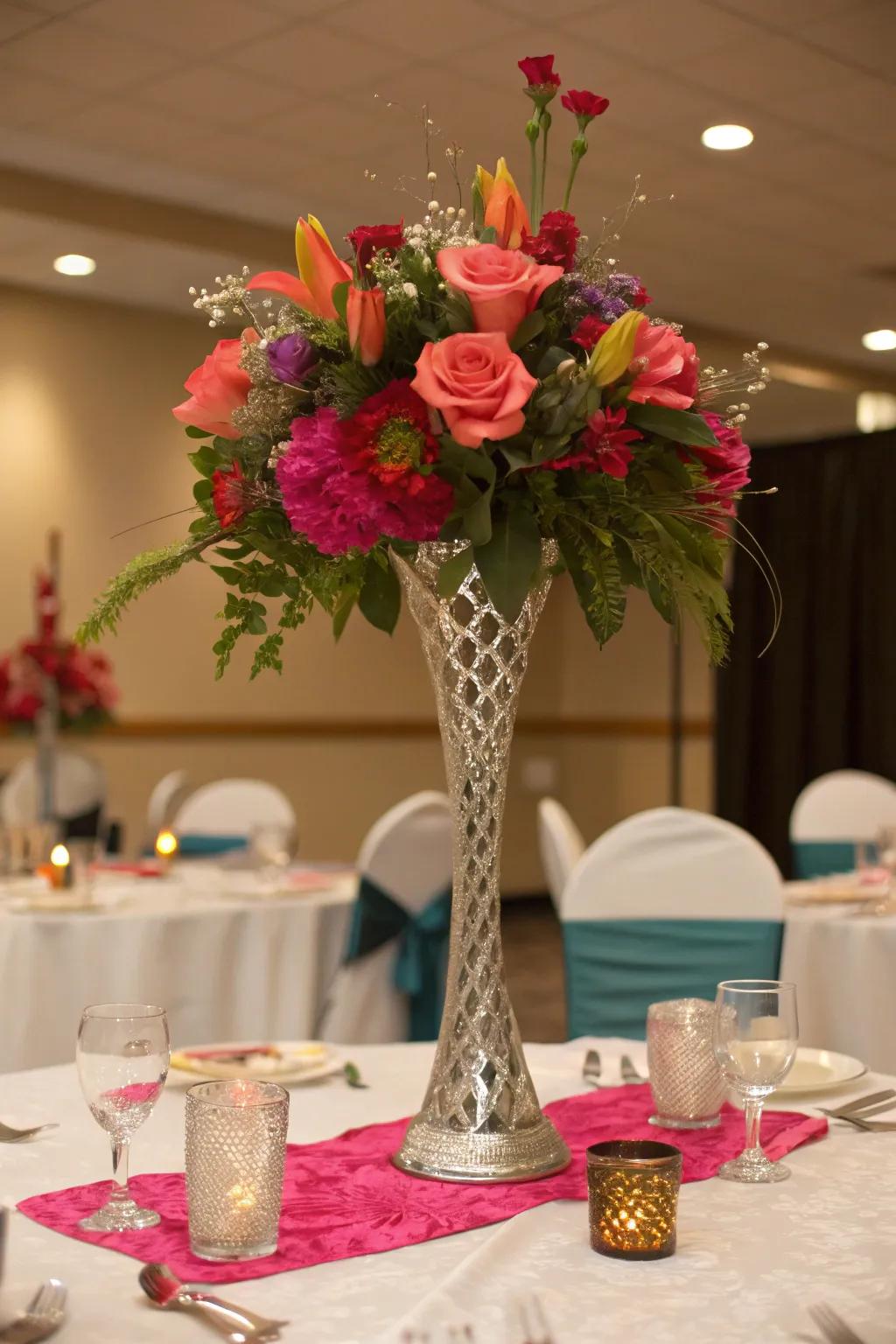 Extravagant floral centerpieces bring life and color to your tables.