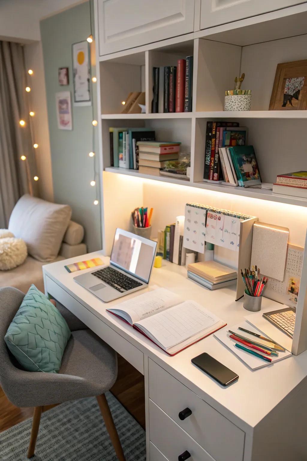 A well-designed study nook enhances focus and creativity.