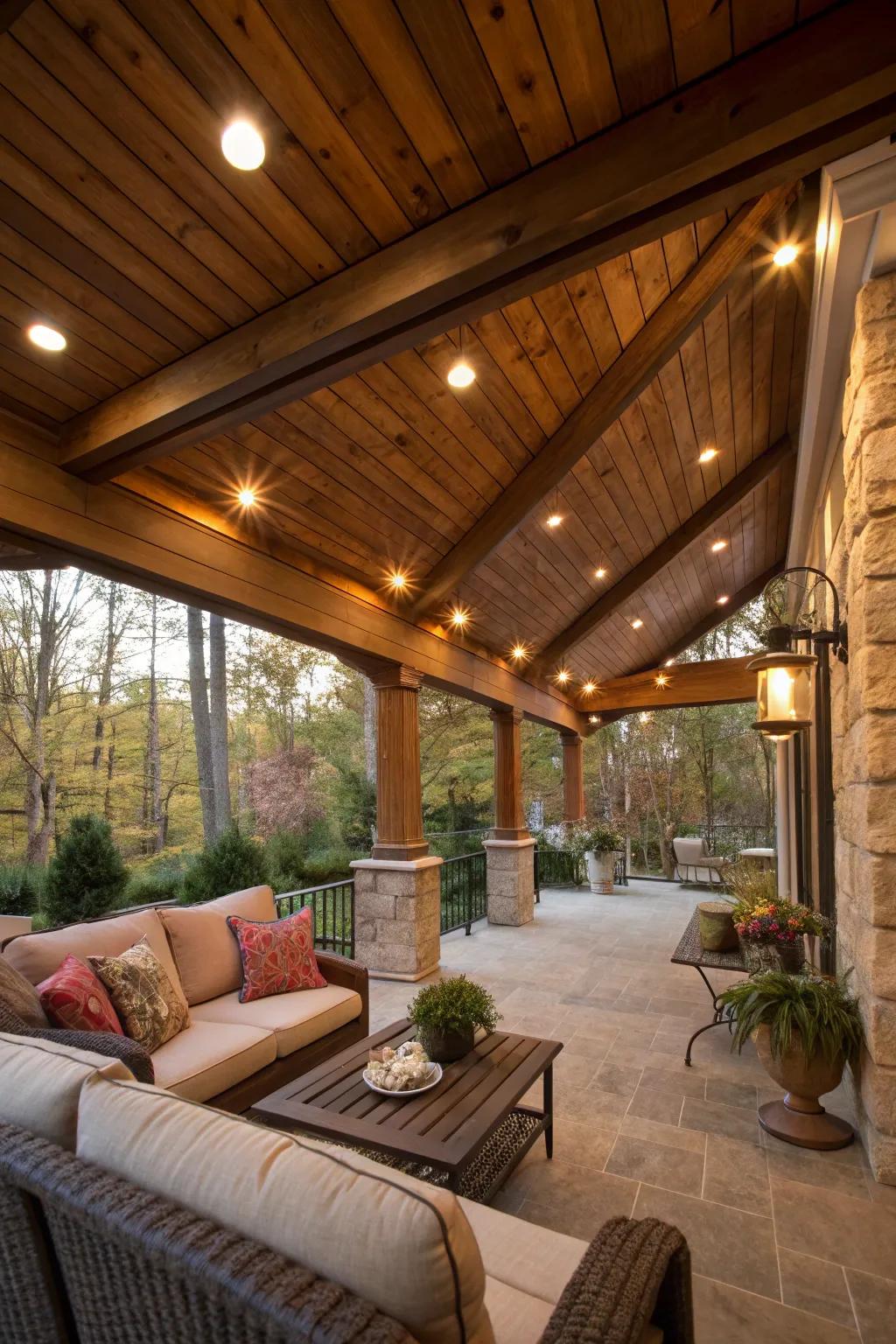 Sunken illumination contributes a modern touch to countryside allure.