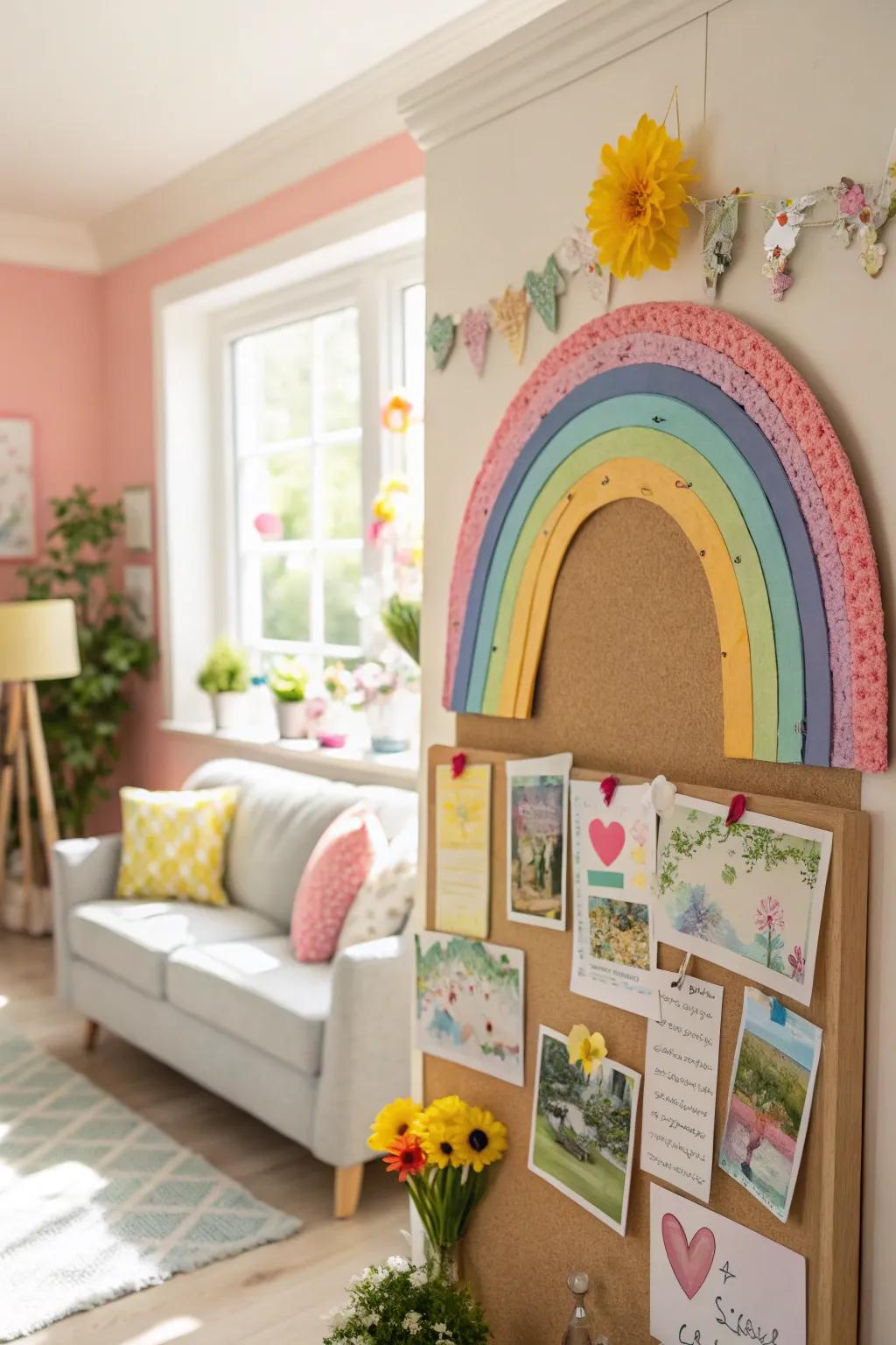 A rainbow of colors brings hope and renewal to your decor.