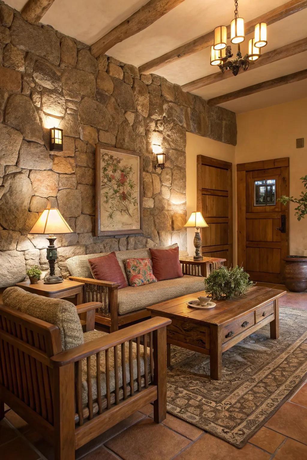 Warm lighting highlights earthy tones beautifully.
