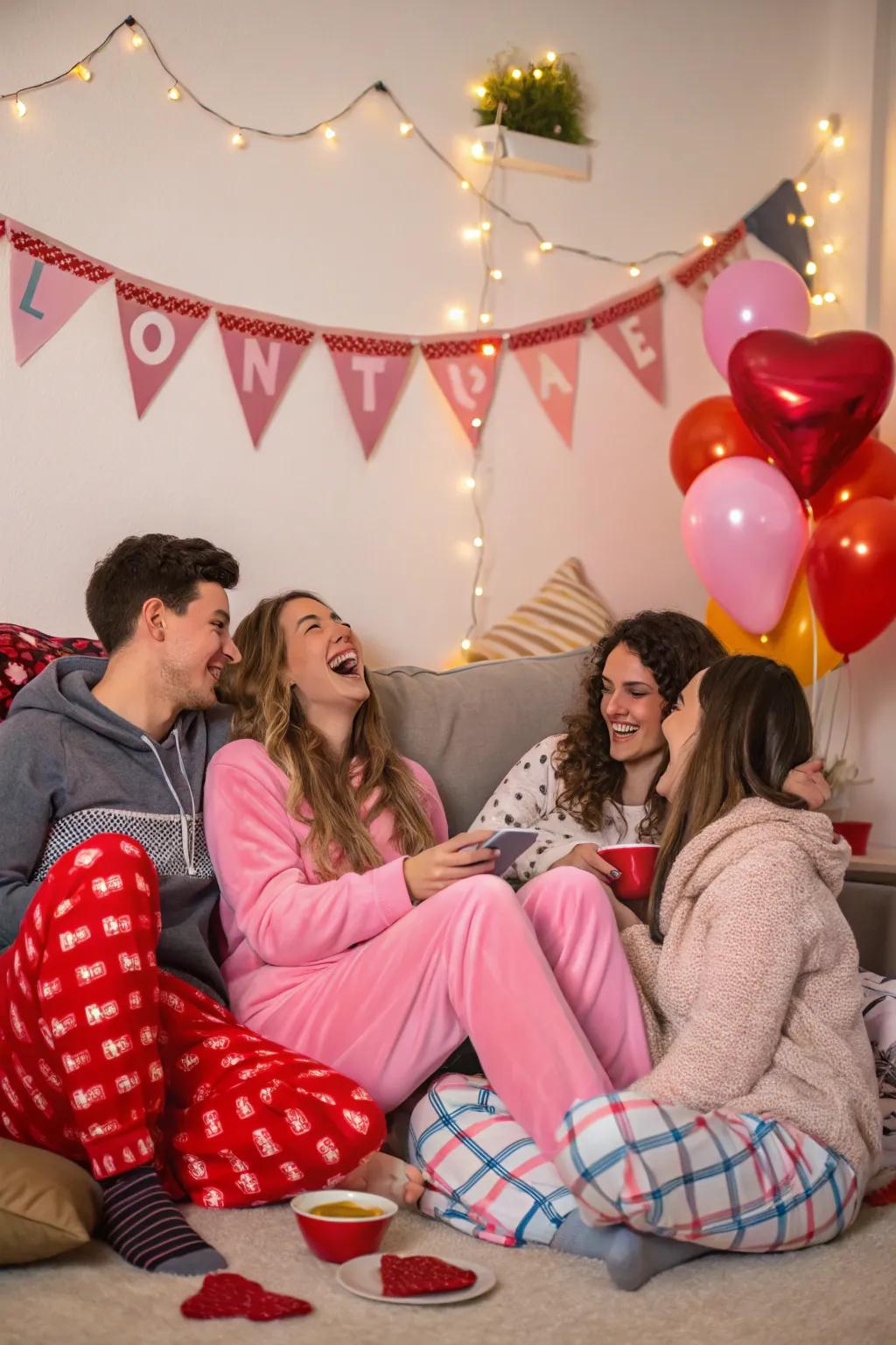 Unwind in style with a cozy pajama-themed gathering.