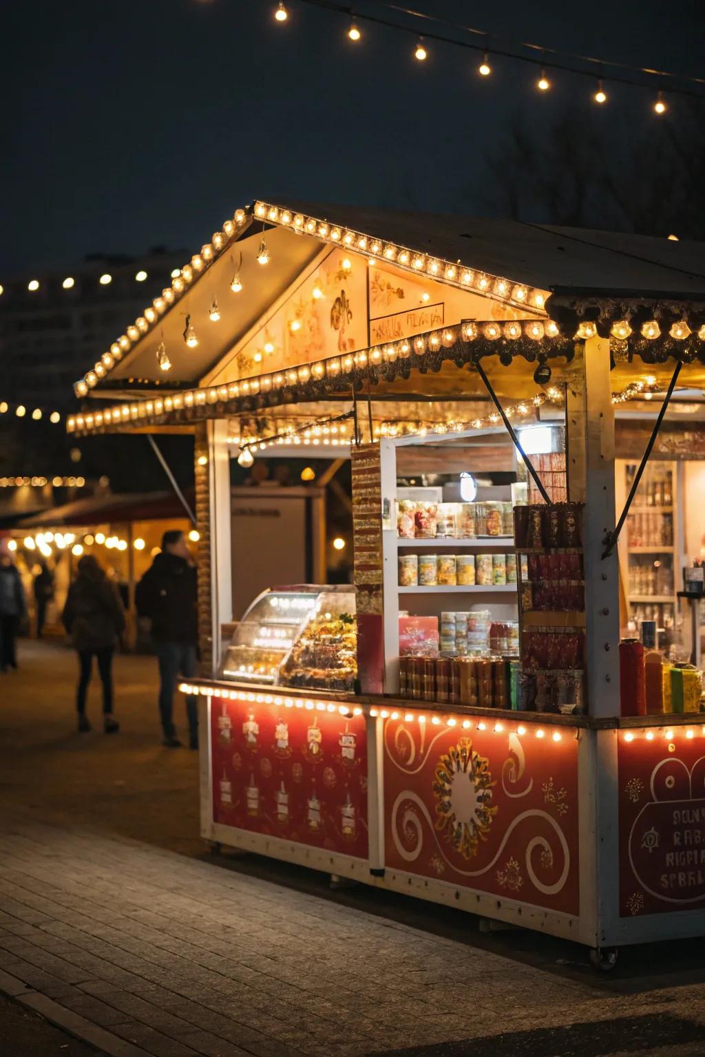 Lighting transforms your booth into an inviting space.