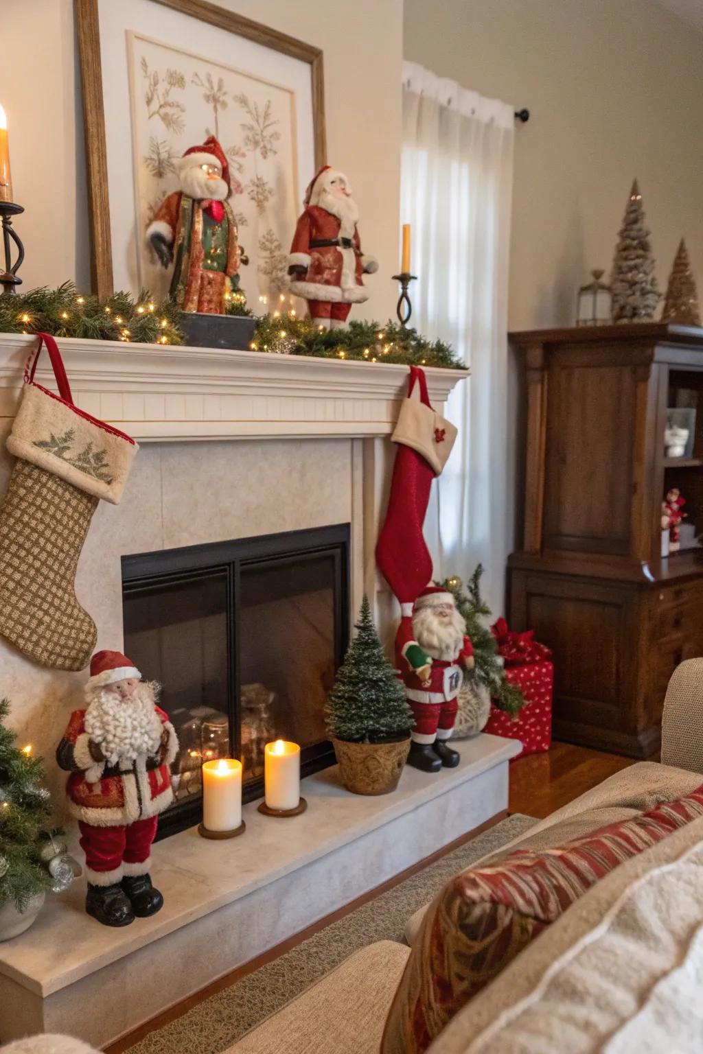 Sentimental Santas introduce festive glee to your abode.
