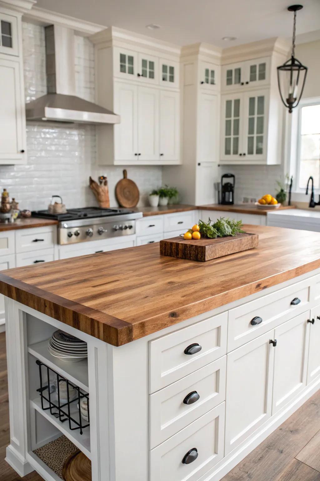A central unit blending aesthetic appeal with practical utility.