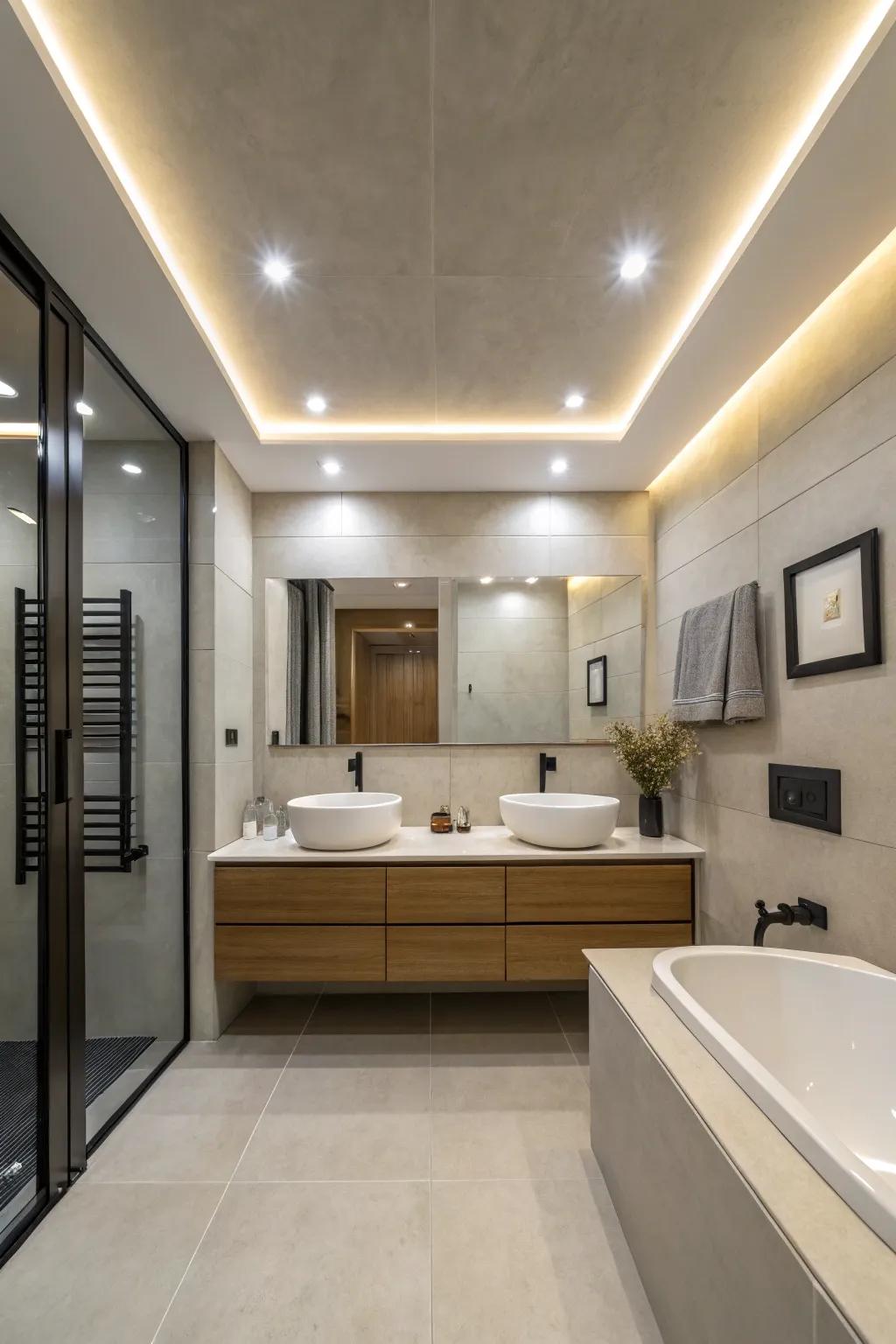 Sleek designs enhance modern bathroom aesthetics.