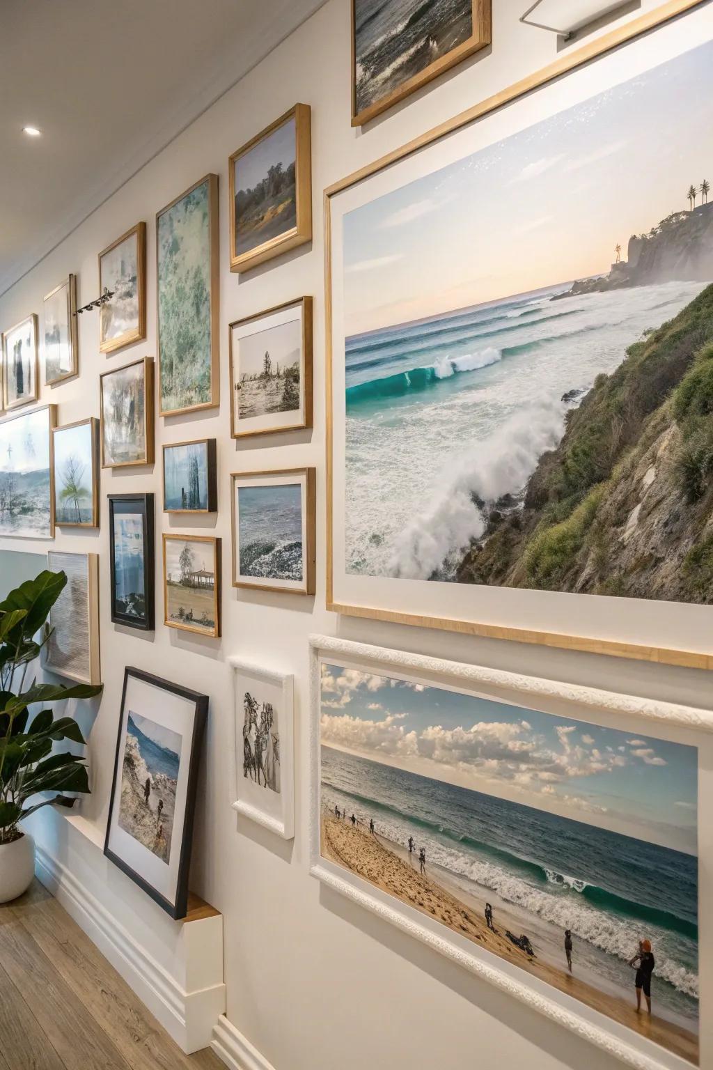A picture arrangement that unfolds a coastal narrative.