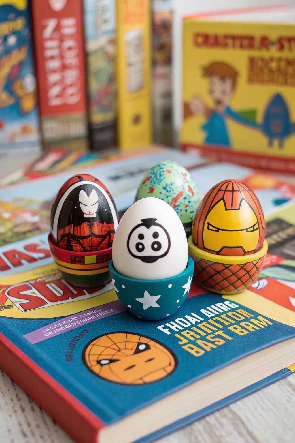 Eggs as pop culture icons steal the show.