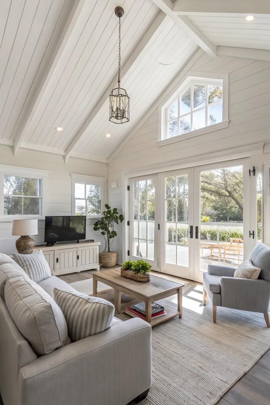 White ceilings can enhance brightness and complement any style.