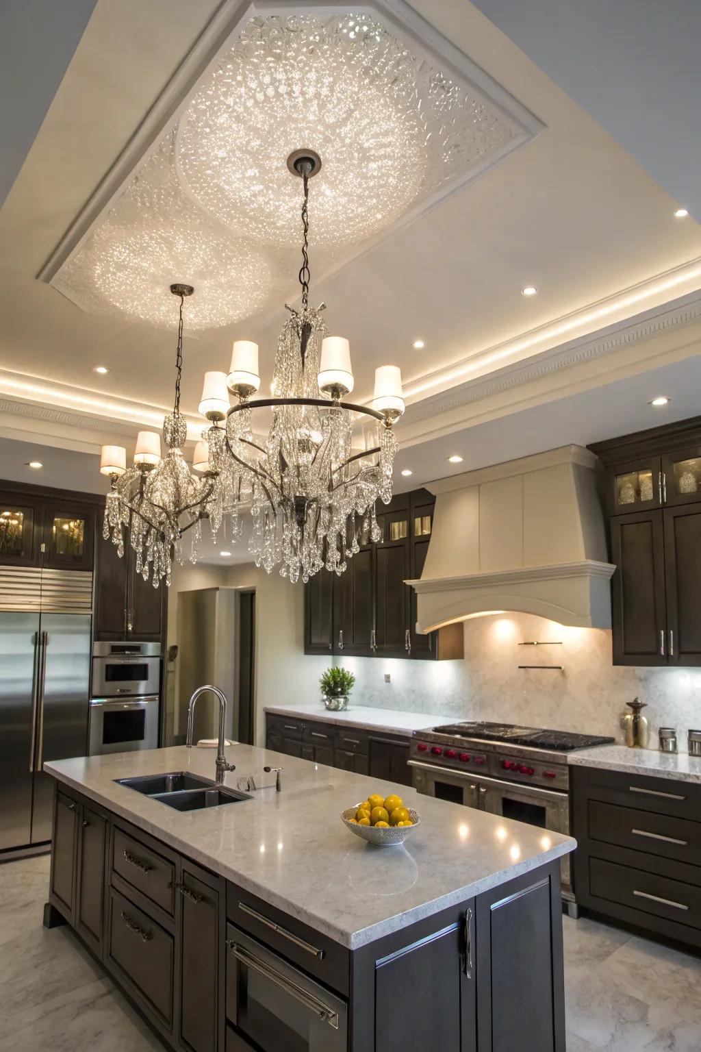 Refine your kitchen's style quotient with attention-grabbing lighting choices.