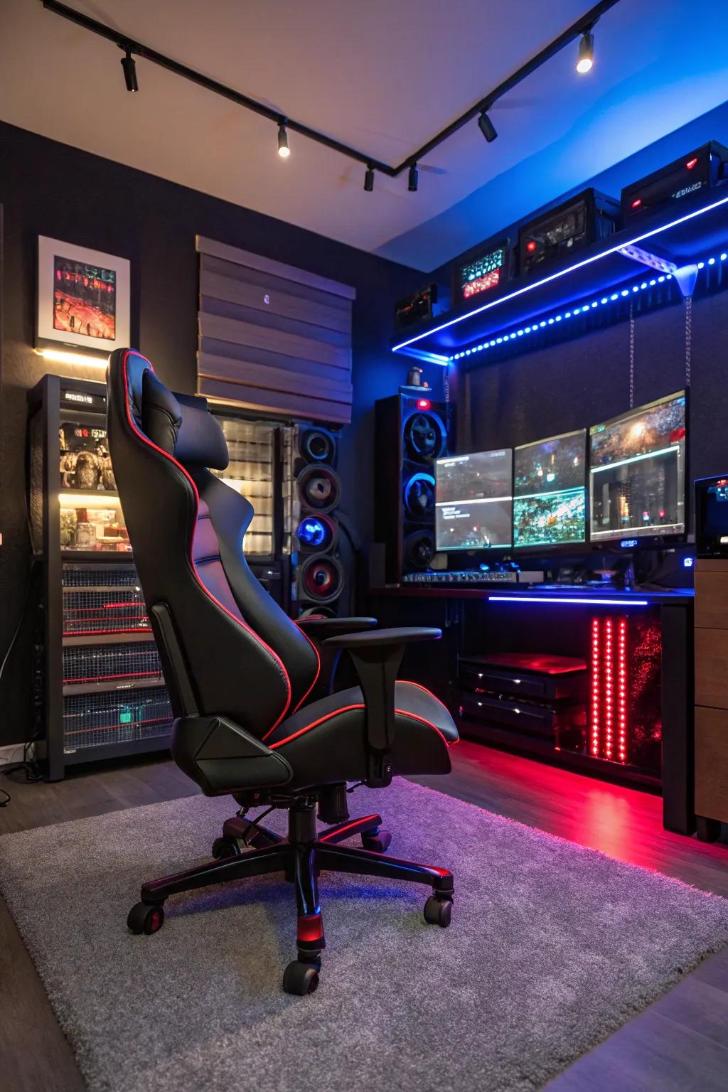 Game in ease with a tailored command seat.