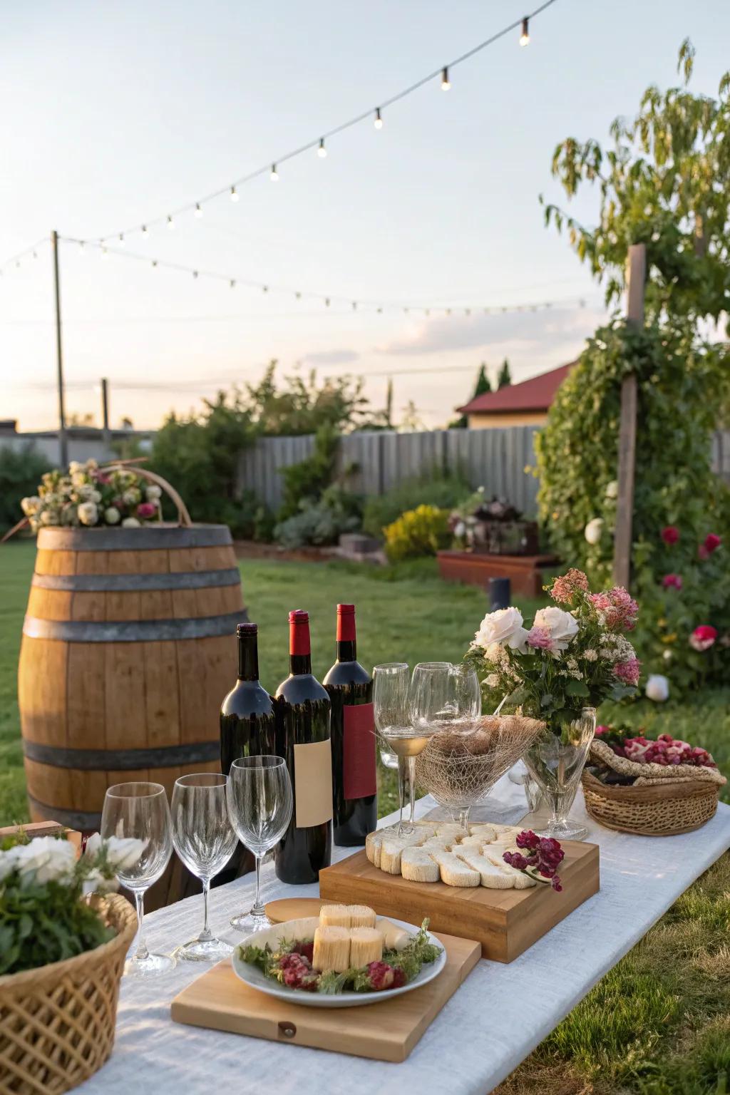 Enjoy flavors at a delightful wine tasting evening.