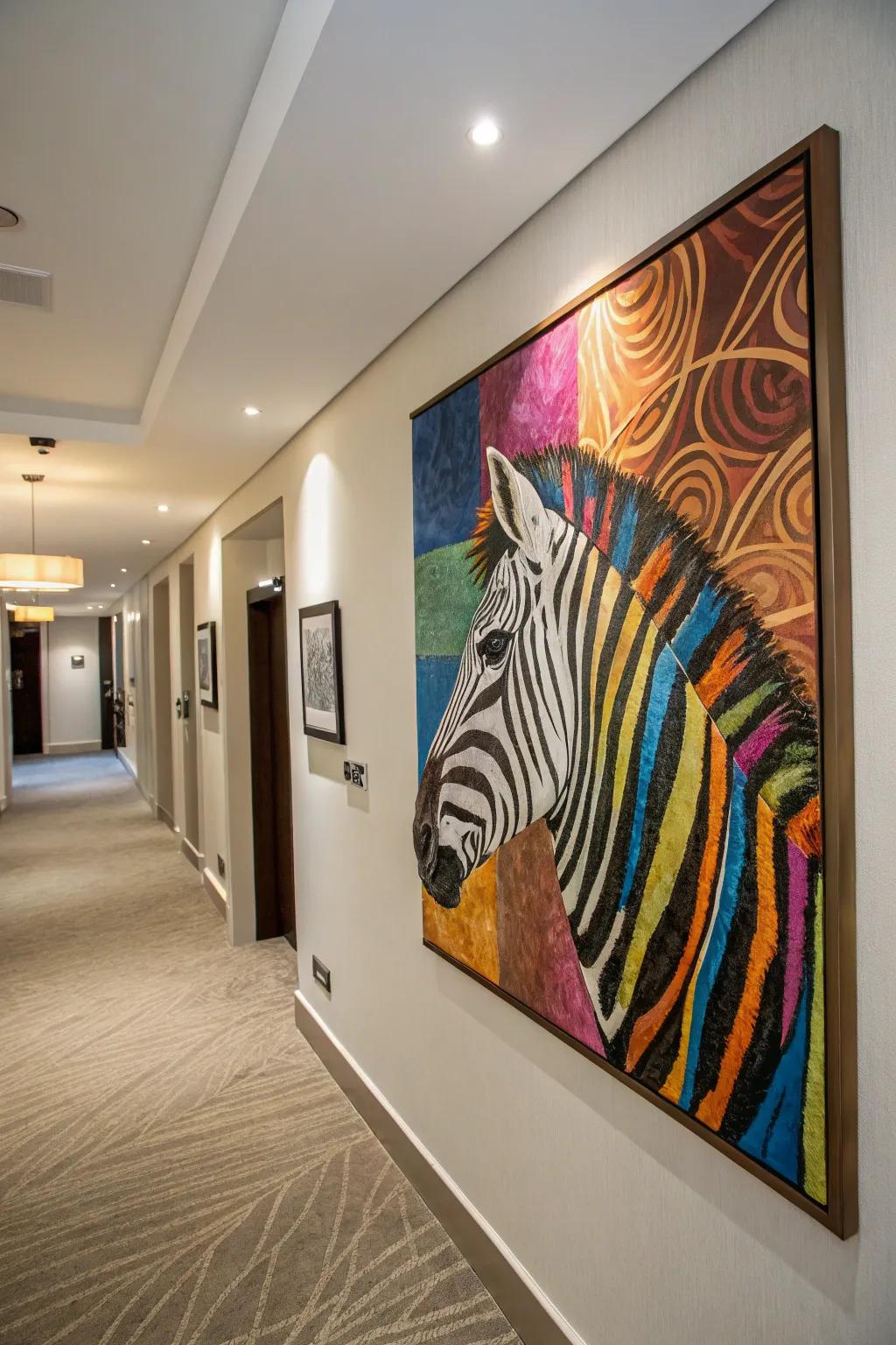 Add whimsy with conceptual fauna prints.
