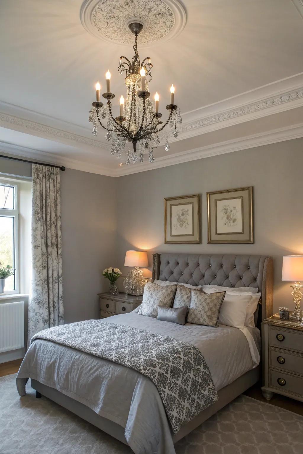 Varied illumination enhances the ambience of a Stone Echo bedroom.
