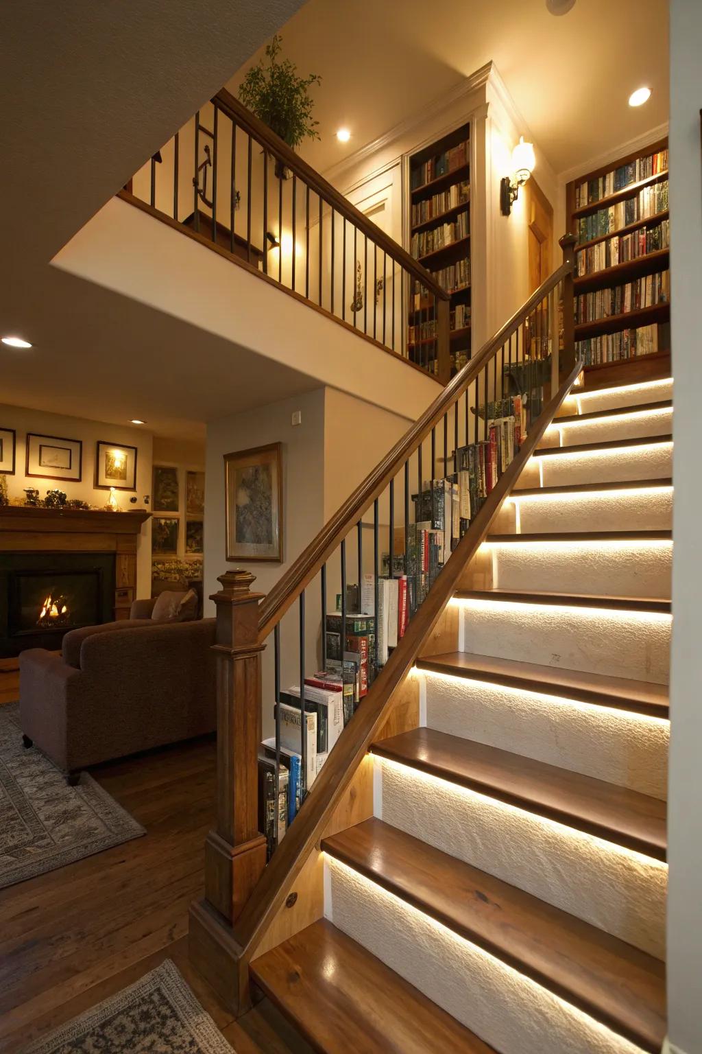 Create a cozy reading nook with built-in bookshelves.
