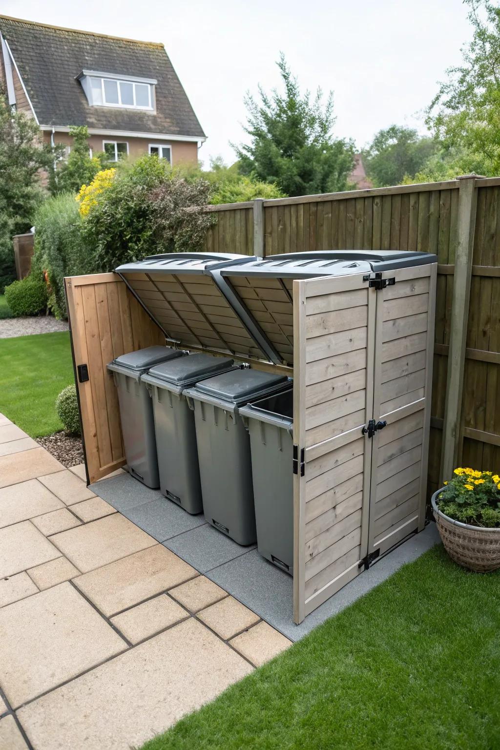 Ensure convenience through easy-access bin store features.