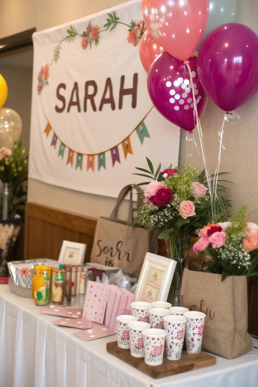 Unique personalized accents contribute to a truly special and customized party ambiance.