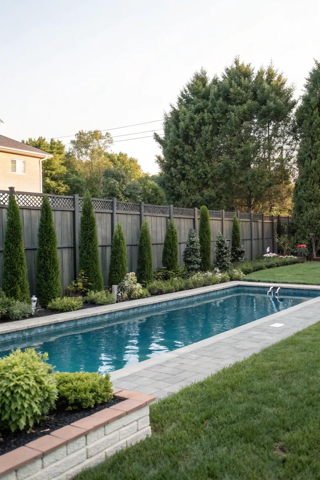 A private backyard pool retreat.