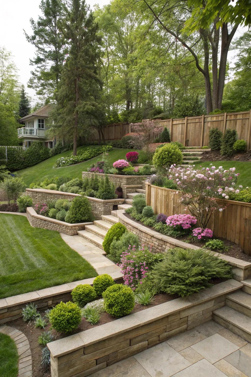 Artfully arranged layers creating private nooks.