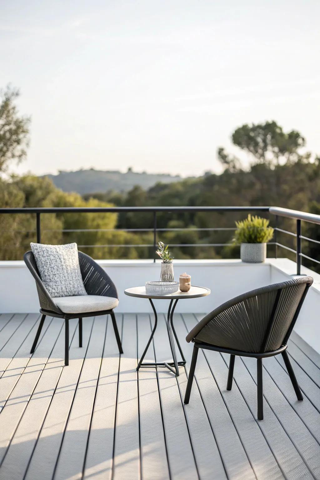 Minimalist design optimizes both space and style.