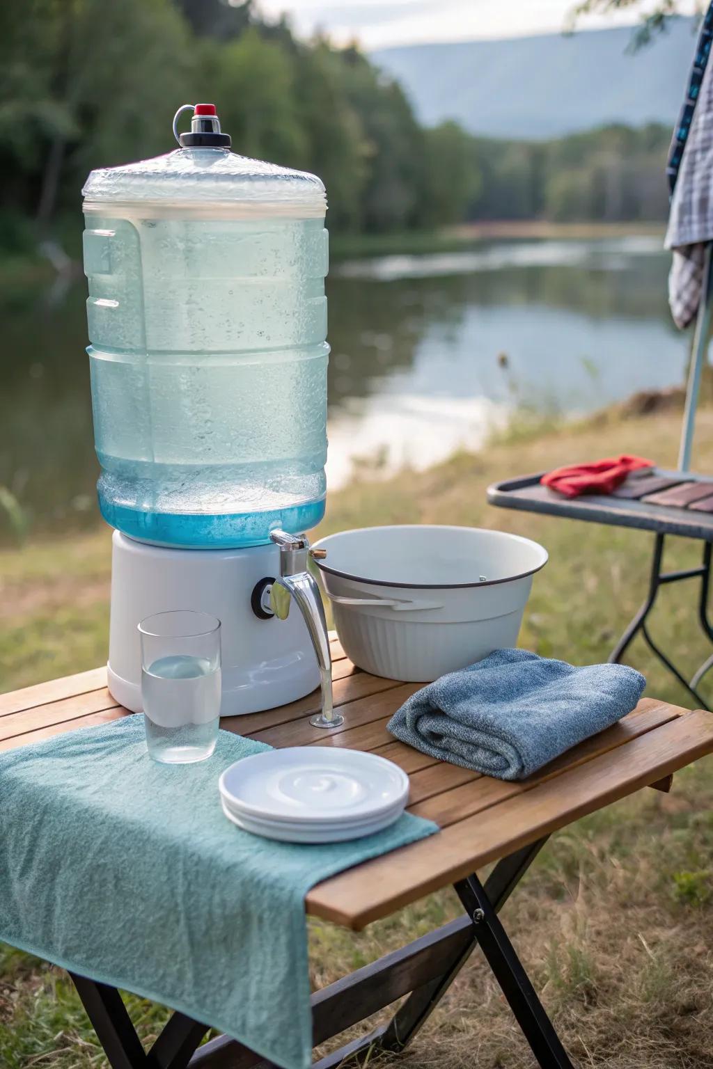 Practical water access for food preparation and sanitation.